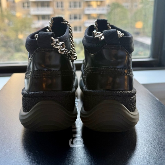 Alexander Wang A1 Platform Slip On Boots Black with Removable Chain - Picture 3 of 9